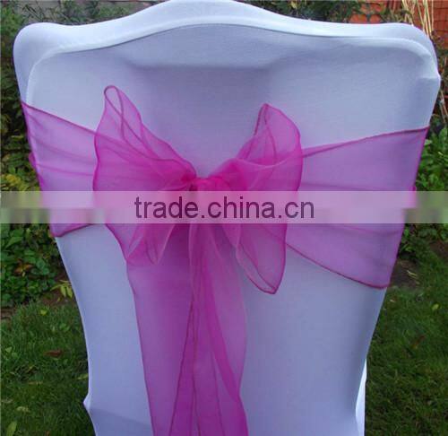 New Style Blue Organza Chair Sashes for Banquet