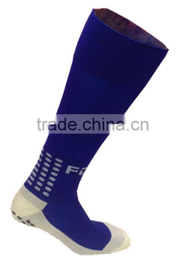 whole sport soccer socks with rubber printling sole