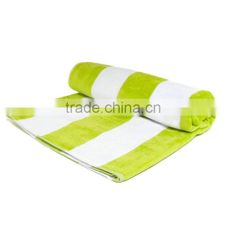 Wholesale Custom Made Velour Customaize 100%Cotton Striped Beach Towel