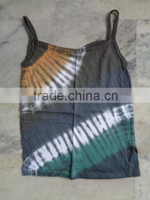 hand printed ladies t-shirts for summer from india tie dye model
