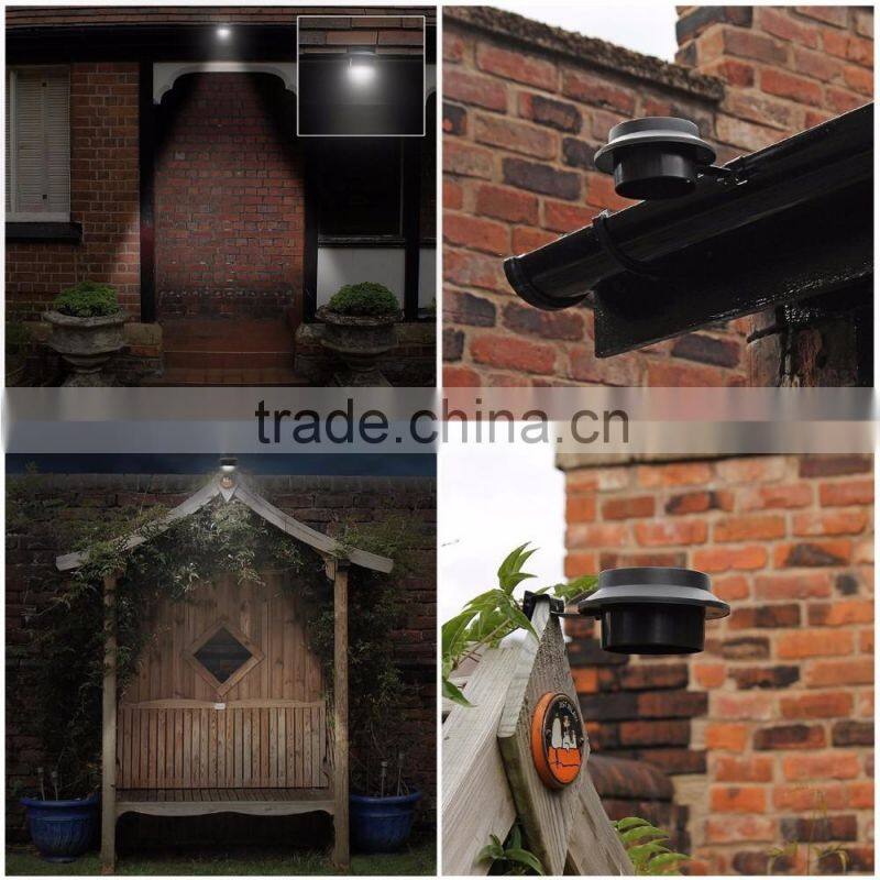 Water Resistant with Switch Solar Powered 3-led Gutter Light Fence Lamp Outdoor Solar Gutter LED Lights