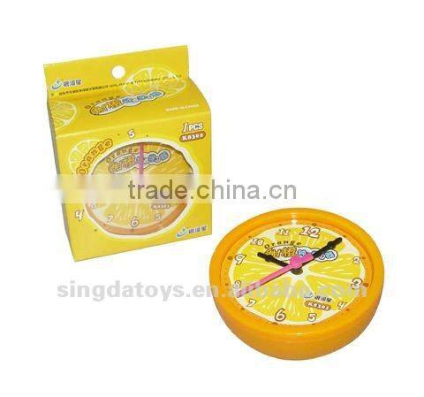 Beauty cat yellow and pink AIDS clock