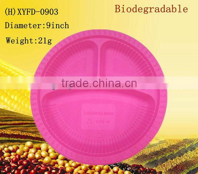 Cornstarch biodegradable disposable dinnerware plastic plates