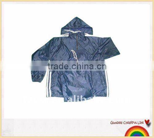 polyeste coated pu waterproof rainsuit