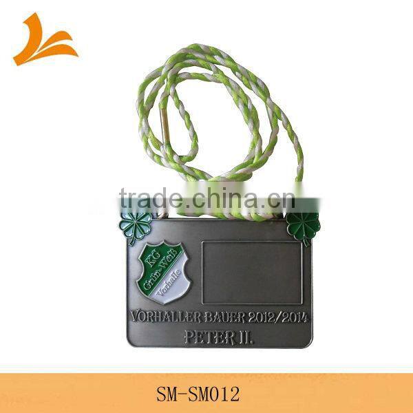 SM-SM005 round custom award pinting medallion with ribbon