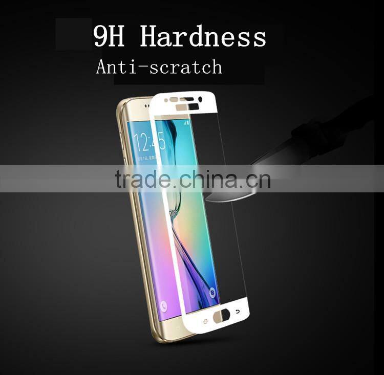 2016 Full Curved Tempered Glass Screen Protector for Samsung Galaxy S6 Edge