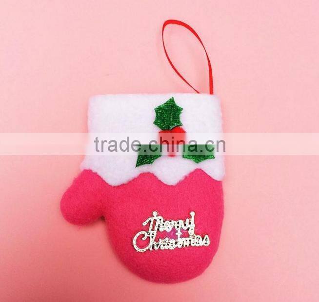 2016 christmas socks and small gloves tree hanging decoration sale supplies