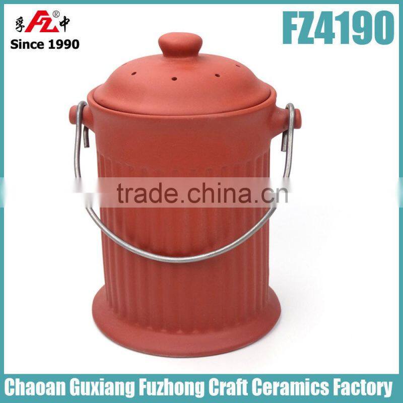 Stoneware Compost Pail,Ceramic compost crock