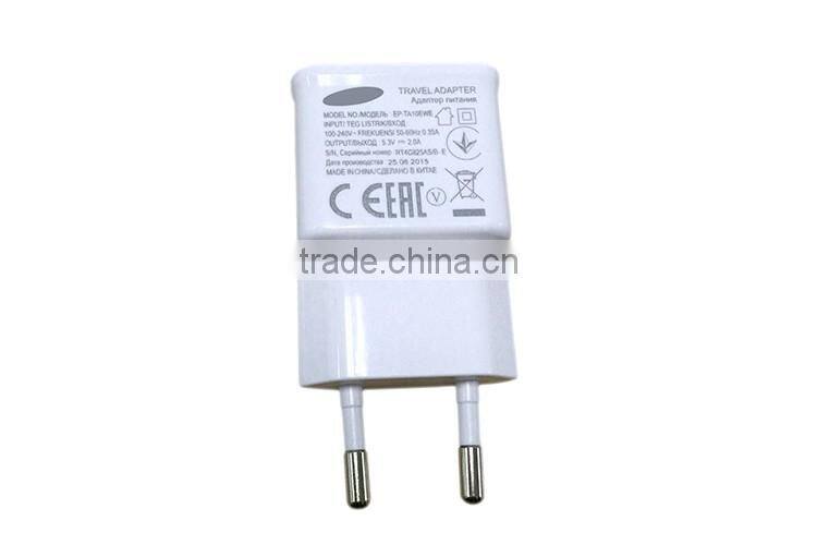2016 new arrival popular EU plug EP-TA10EWE wall charger with usb port for samsung