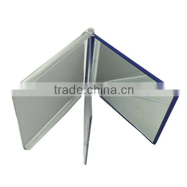 Multi-function plastic portable makeup mirror with name card holder