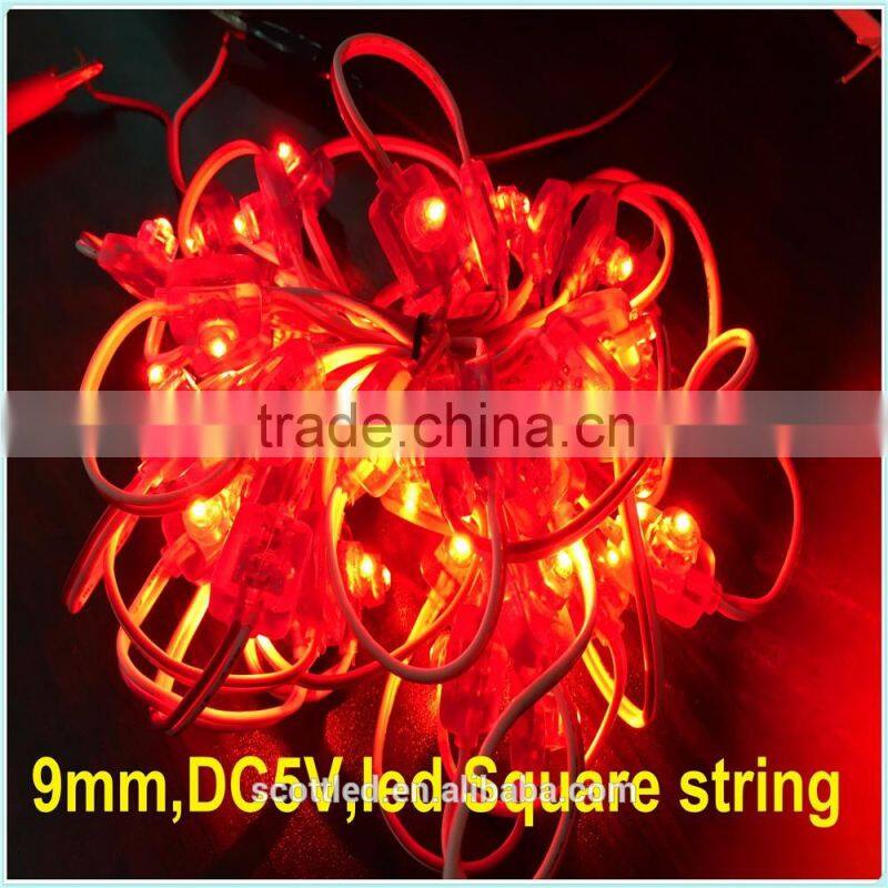 2016 Promotion RGB or single color Wedding Party outdoor solar string 9mm 50leds Christmas Light