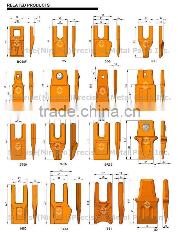 90 Taper Fit Teeth Dirt Cutter Tooth