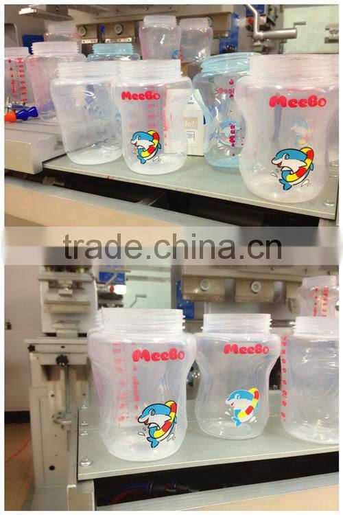 6 color plastic baby feeding bottle pad printing machine