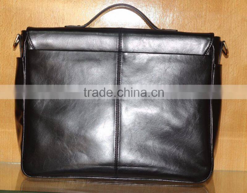 2016 new design custom genuine leather laptop bag, top grain briefcase for business laptop bag,fashion cattlehide laptop bag
