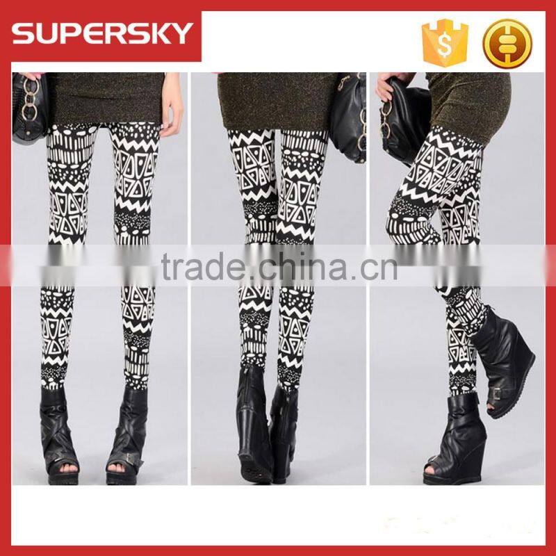 V-856 Custom sublimation printing leggings polyester girls fitting spandex leggings sublimated women pant