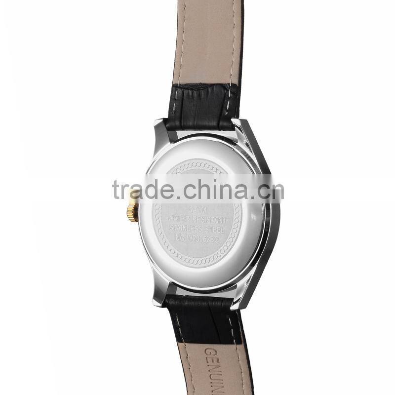new alibaba product pvd gold crystal bezel black diamond face leather OEM luxury wrist women watches