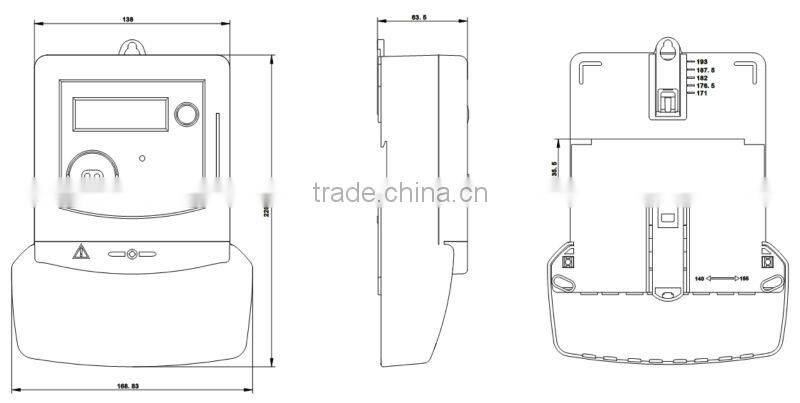 Three phase prepaid active electronic power meter