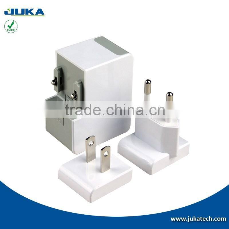 Dual-Port USB Travel Wall Charger 5V 2.4A for iPhone iPad iPod, Samsung Galaxy, Cell Phones, Tablets