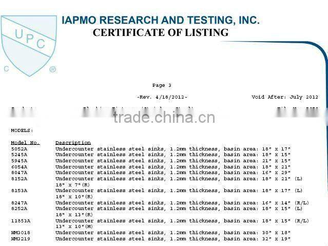 handmade stainless sink 2618A