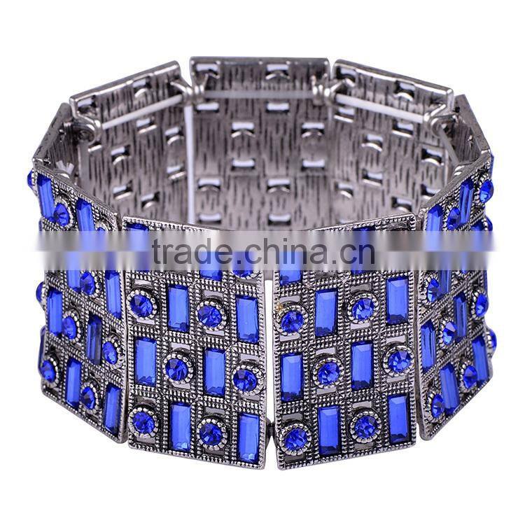 3.5 inch Free sample 2016 new design elastic crystal bracelet