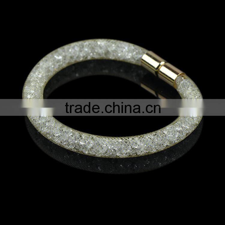 2015 new design high good quality mesh stardust magnetic bracelet for women