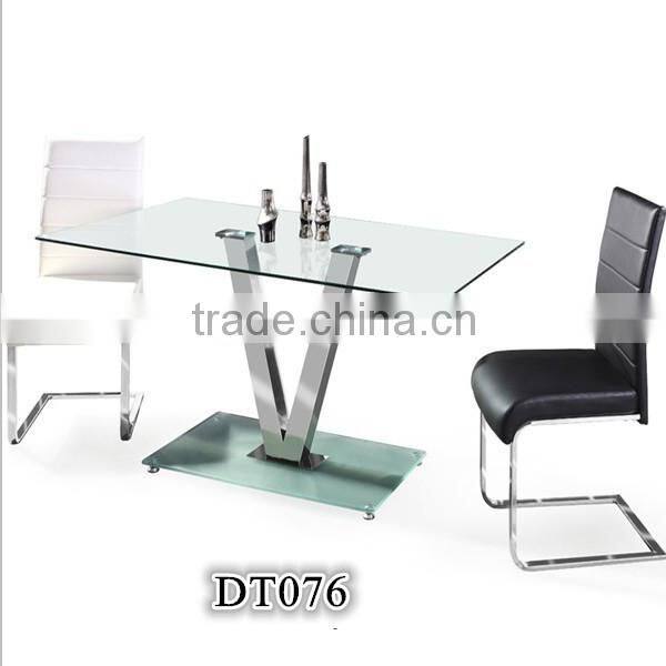 Glass dining table