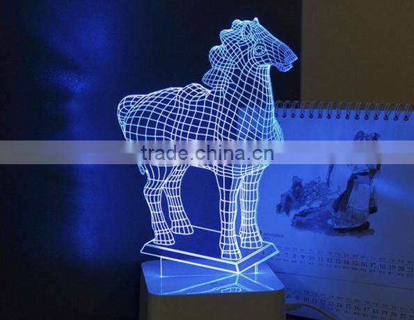 698-Horse 3d Shaping Lamp Art Decor Desk Light Led Night Light Led Energetic Saving Lamp