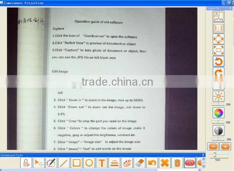 Electronic Smart educational equipment Multifunction USB VGA visual presenter for educational equipment