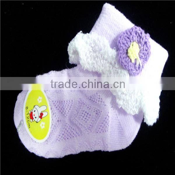 Hot selling fancy cotton baby girl socks spain