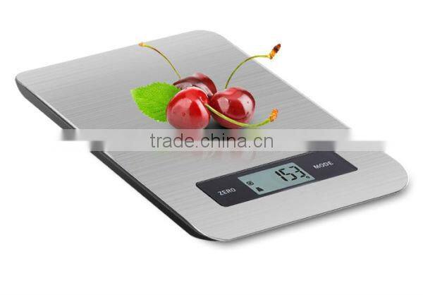 5kg Stainless steel digital kitchen food scale with LCD display for kitchen use,food,fruit,vegetable