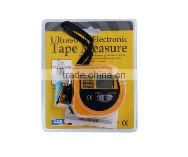 Digital Ultrasonic Tape Tapeline Distance Measurer Range Finder 18M