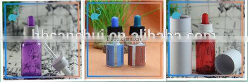 series products glass bottle with aluminum dropper cap, e-smoke glass bottle