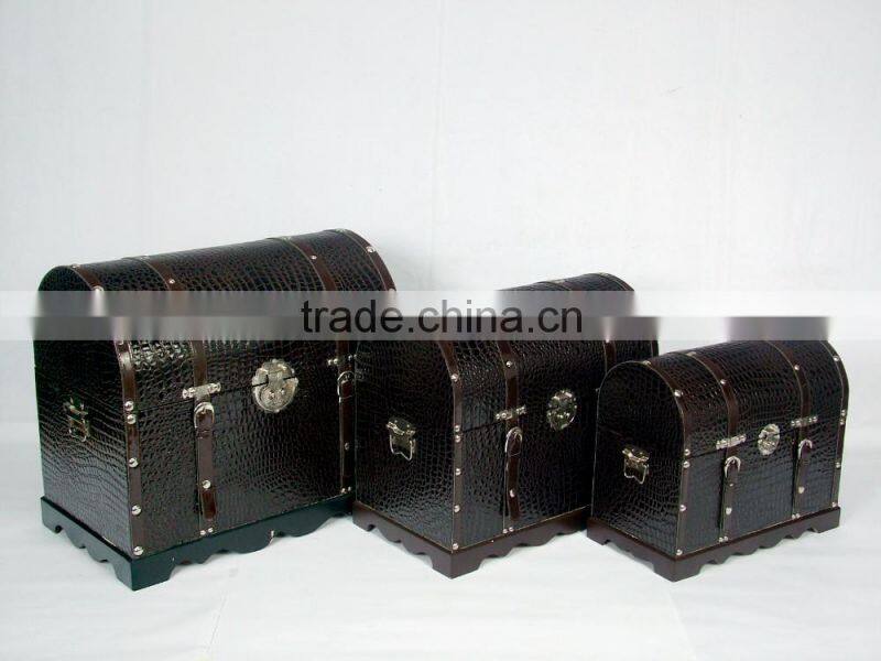 Retro black storage box with curved buttons