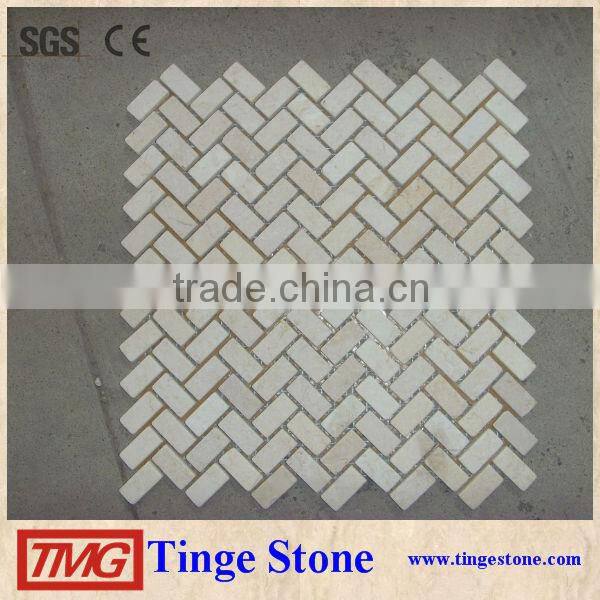 Beige Marble Stone mosaic For Hotel Use