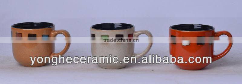 Stoneware small soup mug wihout spoon