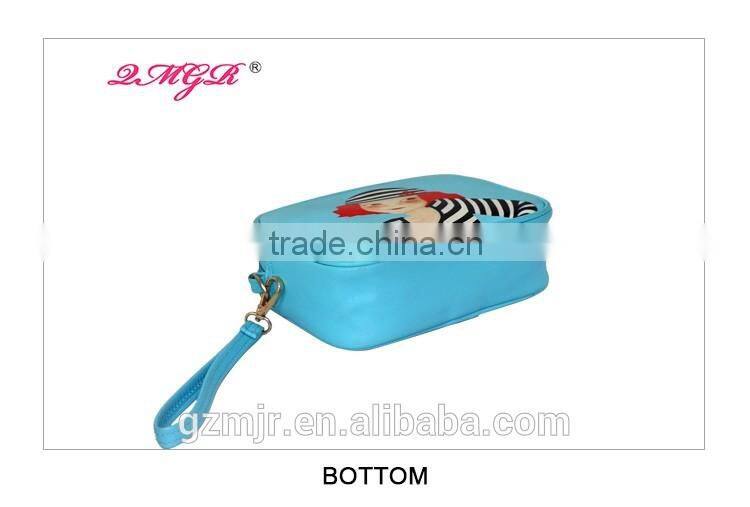 Fashion Cute Cartoon Girls PU cosmetic bags with zipper
