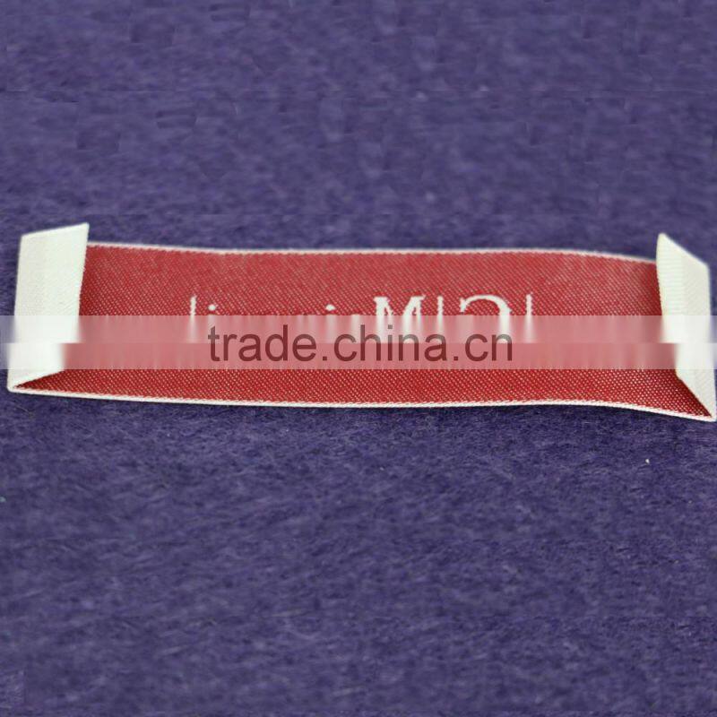 China shenzhen label Manufacturer Casual Garment Woven Clothing Main/Care/Size Label For T-Shirt Private Label