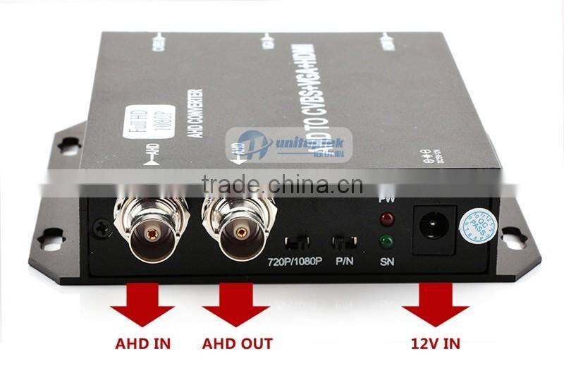 Signal to HDMI/VGA/BNC With 720P/80P 25/30Hz US/EU/UK/AU Plug Black HD AHD Video Converter