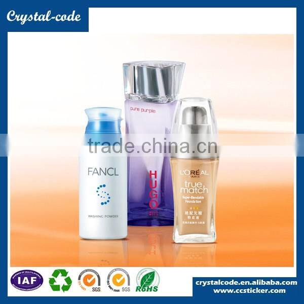 Plastic shampoo bottle label roll,packaging cosmetic label