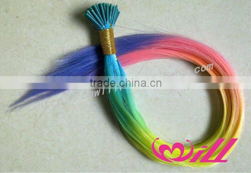 pretty two tone hair extension rainbow hair extension