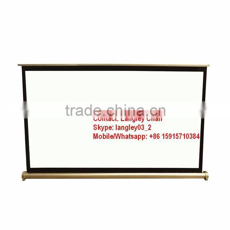 New 50" Mini Table Projection Screen with Luxury Gold Housing