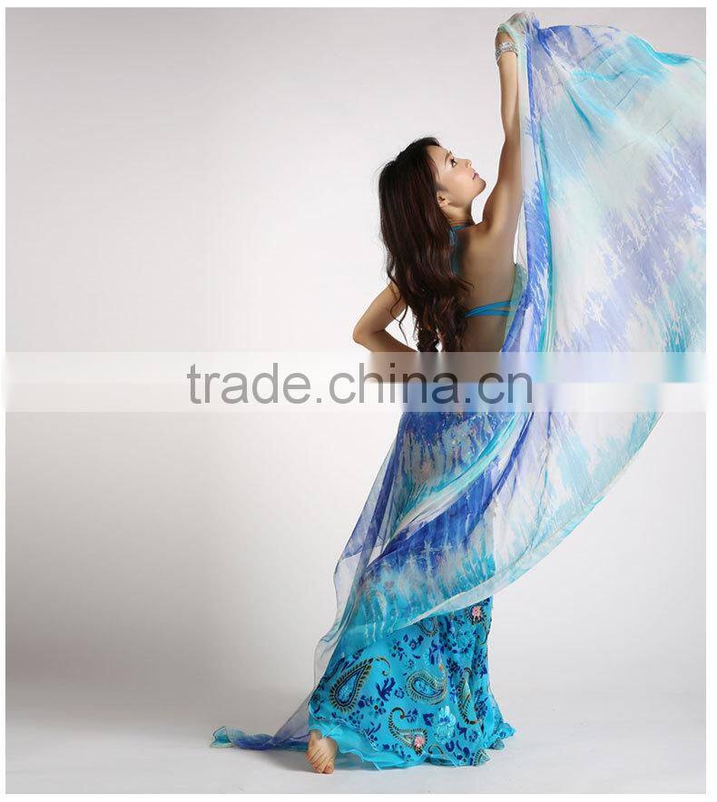Wuchieal 3 Gradient Color Rayon Belly Dance Veils