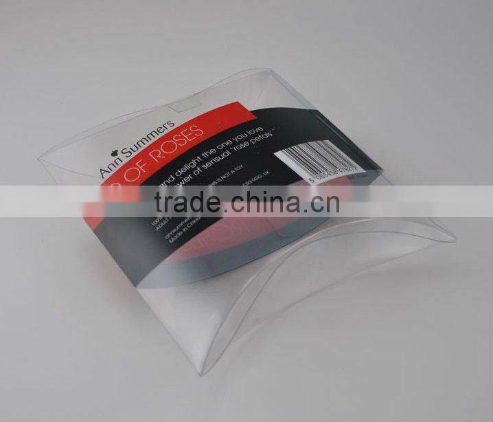 PVC clear pillow box with hook