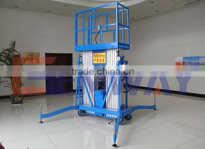 10m Vertical mast manual man lift for sale