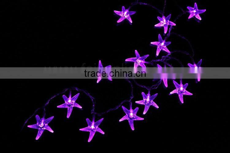 TZFEITIAN CE ROHS approval pentagram led falling star led christmas light with transformer