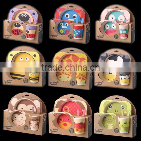 Frog shape melamine children dinner set