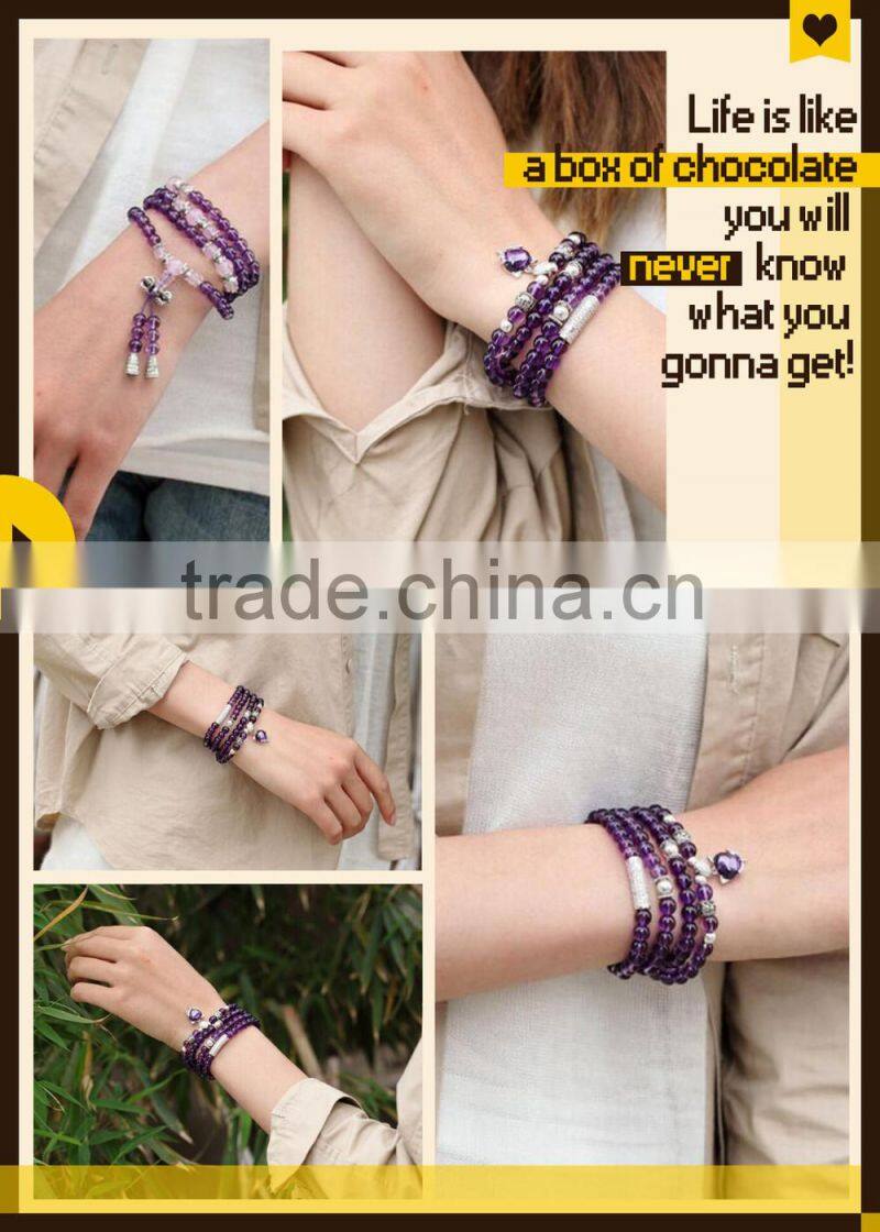 Amethystsmall beaded stretch bracelet ,spiritual bead bracelet