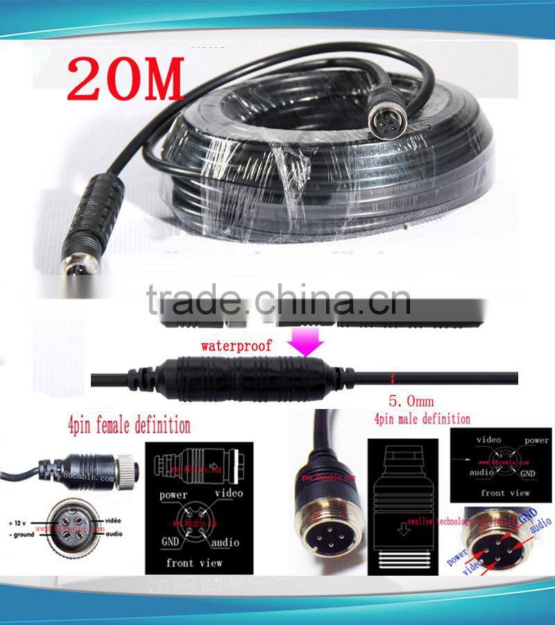 waterproof wire cable car camera extension aviation connector cable