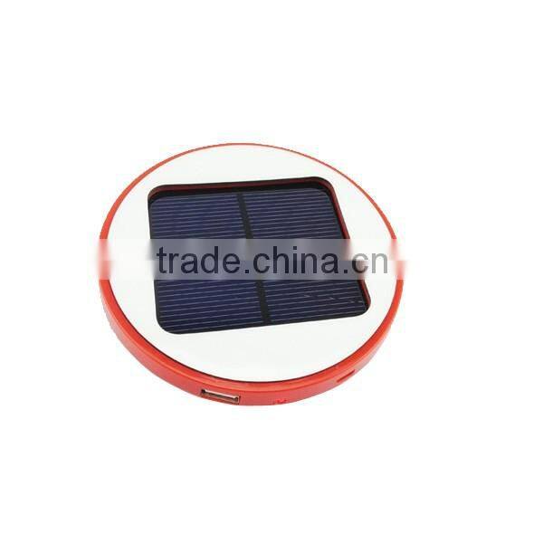 2016 NEW round solar charger wholesale power bank 6000mAh