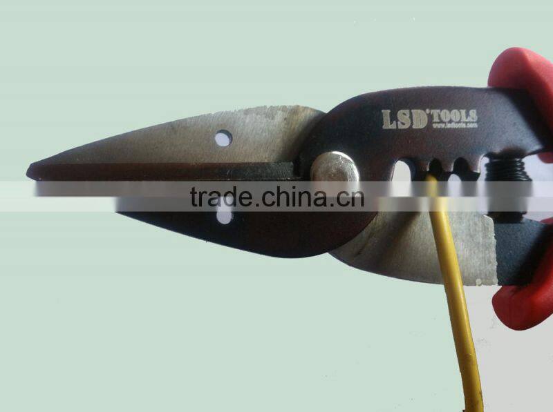 LS-104C multi-function tool 30mm max cable cutter,1.5-2.5mm2 wire stripper automatic rebound spring cable cutter stripper